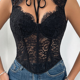 Lace Sleeveless Tank Top