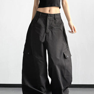 Wide-Leg Cargo Pants
