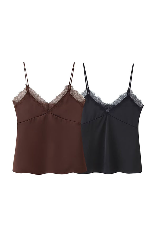 Lace Trim Spaghetti Strap Camisole