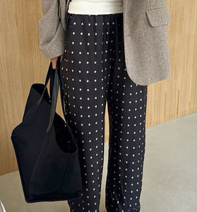 Polka Dot Casual Pants for Everyday Comfort
