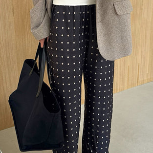 Polka Dot Casual Pants for Everyday Comfort