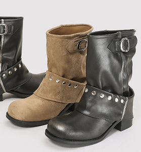Chic Buckle Ankle Boots