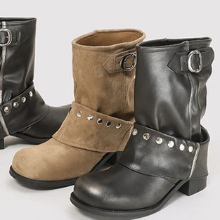 Chic Buckle Ankle Boots