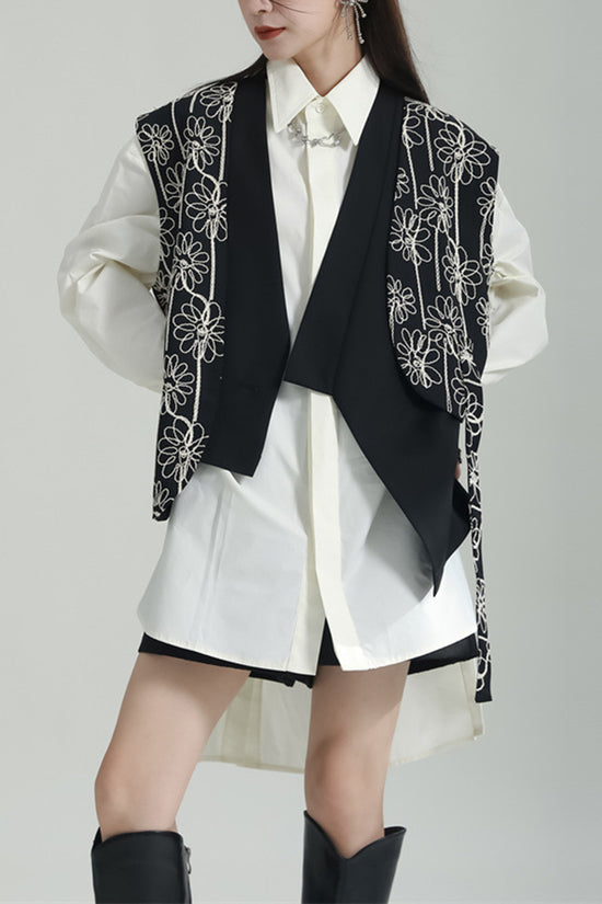 Floral Pattern Stylish Vest