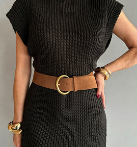 Textured Knit Sleeveless Sweater Vest
