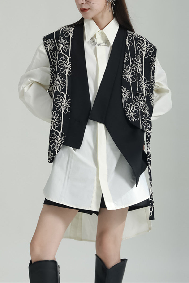 Floral Pattern Stylish Vest