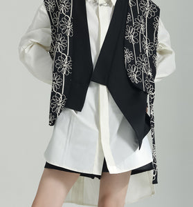Floral Pattern Stylish Vest