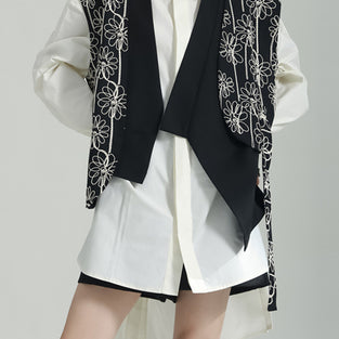 Floral Pattern Stylish Vest
