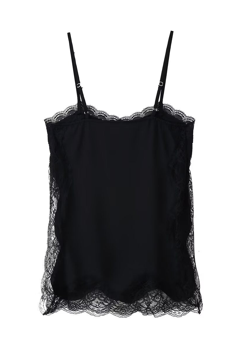 Lace Trim Sleeveless Cami