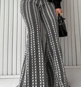 Striped Flare Casual Pants