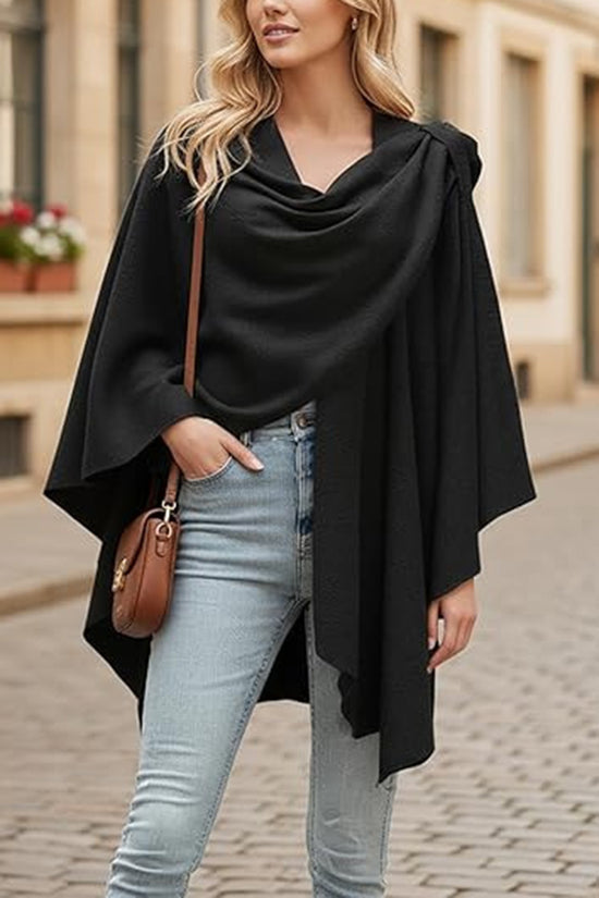 Elegant Draped Cardigan