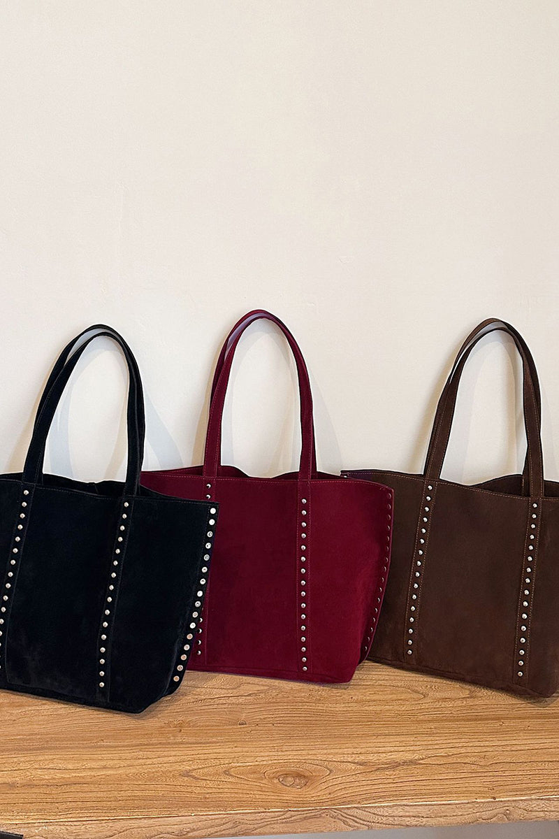 Studded Tote Bag with Elegant Handles