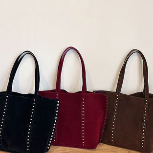 Studded Tote Bag with Elegant Handles