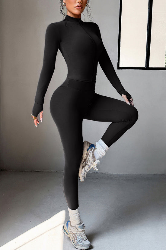 Sleek Zip-Up Activewear Set