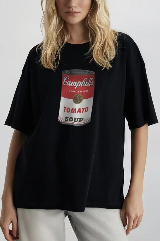 Iconic Soup Print Relaxed Fit T-Shirt