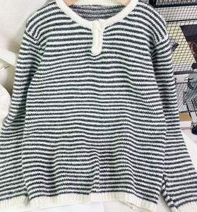 Striped Henley Sweater