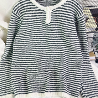 Striped Henley Sweater
