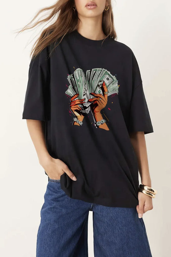 Graphic Money Oversized T-Shirt