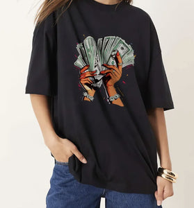 Graphic Money Oversized T-Shirt