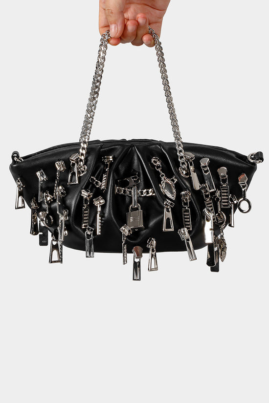 Chain Embellished Statement Bag