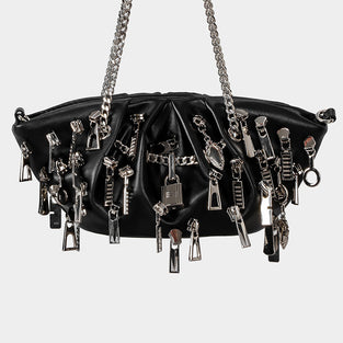 Chain Embellished Statement Bag