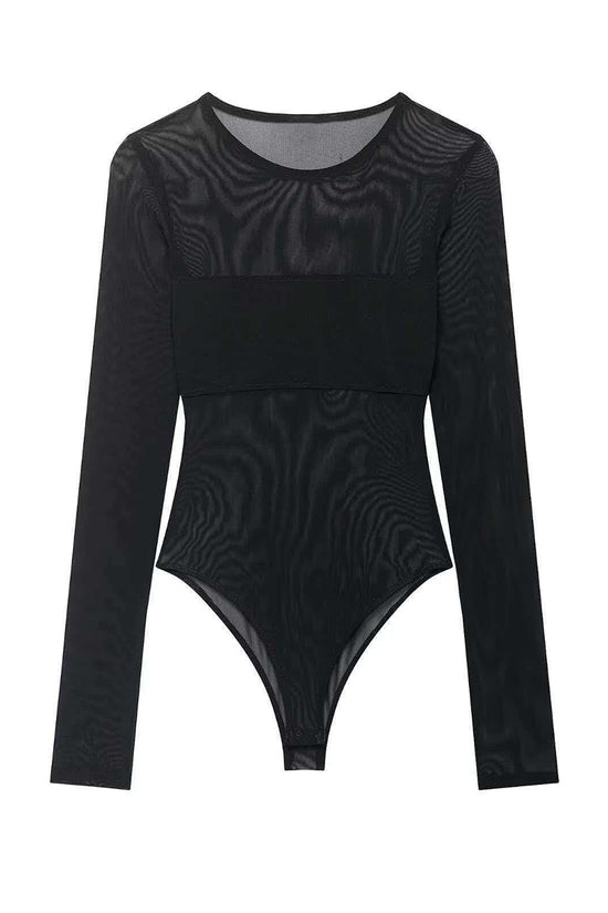 Mesh Long Sleeve Bodysuit