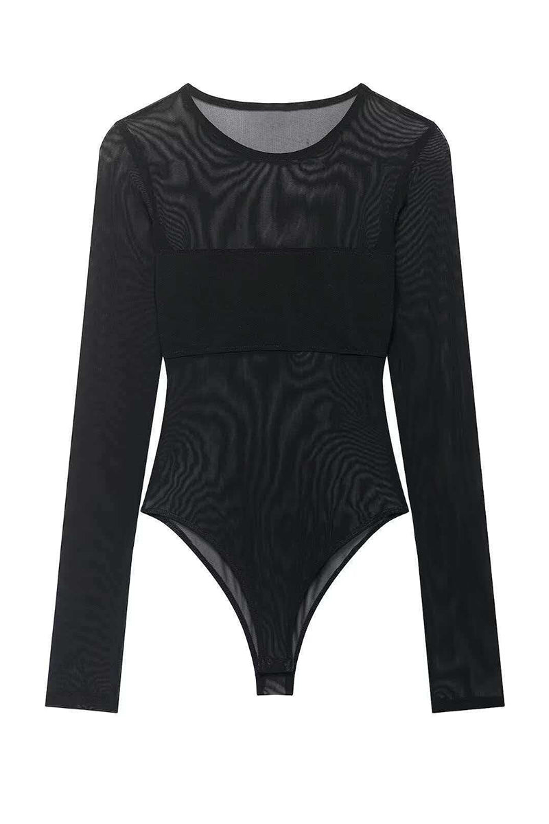 Mesh Long Sleeve Bodysuit