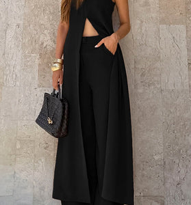 Elegant Sleeveless Pants Set