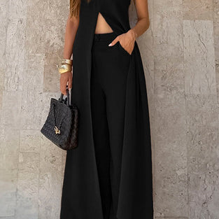 Elegant Sleeveless Pants Set