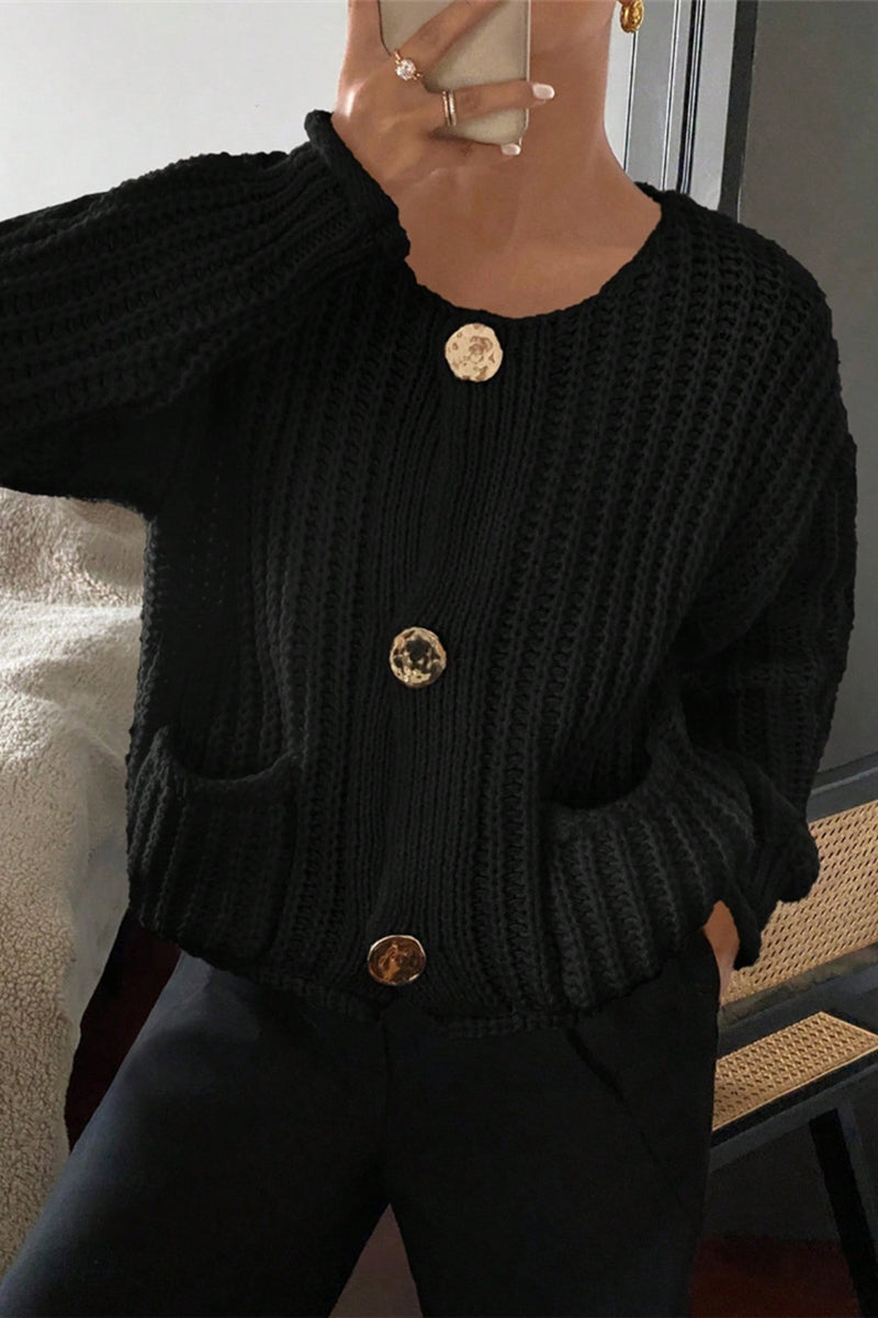 Knit Button-Up Cardigan