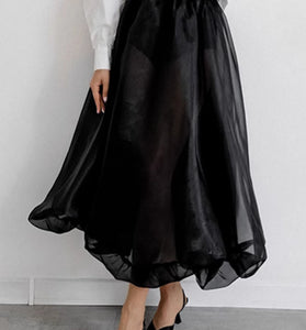 Elegant Flowing Midi Skirt