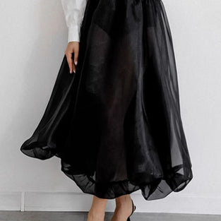 Elegant Flowing Midi Skirt