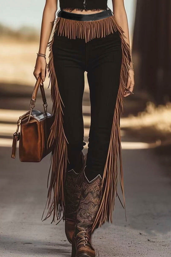 Fringe Detailed Casual Pants