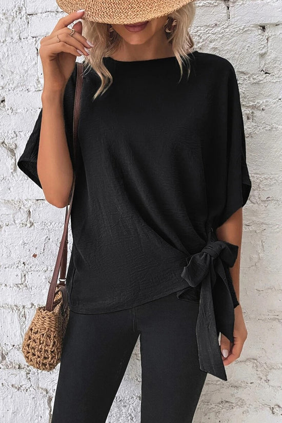 Casual Tie-Front T-Shirt