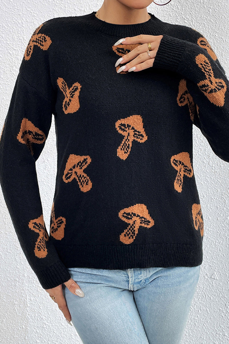 Cozy Mushroom Pattern Sweater