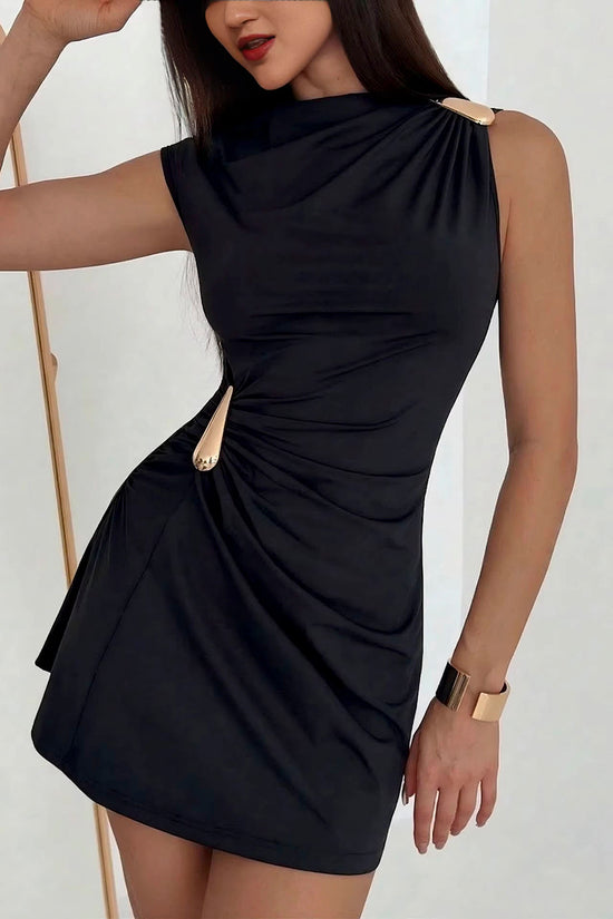 Ruched Sleeveless Bodycon Dress
