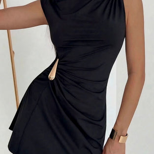 Ruched Sleeveless Bodycon Dress