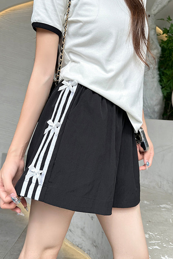 Casual Shorts with Side Stripe Detail