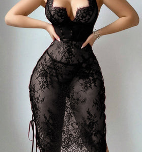 Elegant Lace Corset Lingerie Dress
