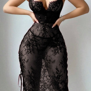 Elegant Lace Corset Lingerie Dress