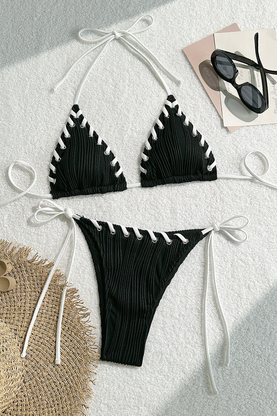 Strappy Ruched Bikini Set