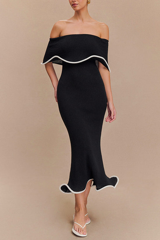Off-Shoulder Ruffle Casual Dress