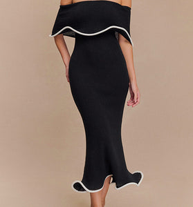Off-Shoulder Ruffle Casual Dress