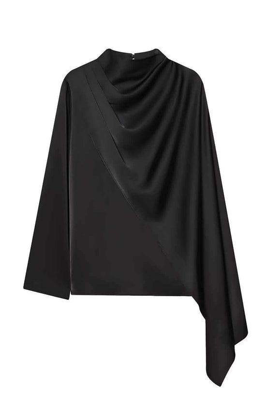 Draped Asymmetric Blouse