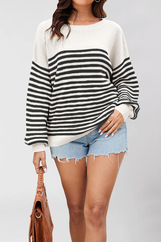 Striped Relaxed Fit Sweater