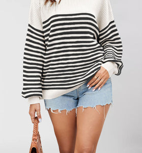 Striped Relaxed Fit Sweater