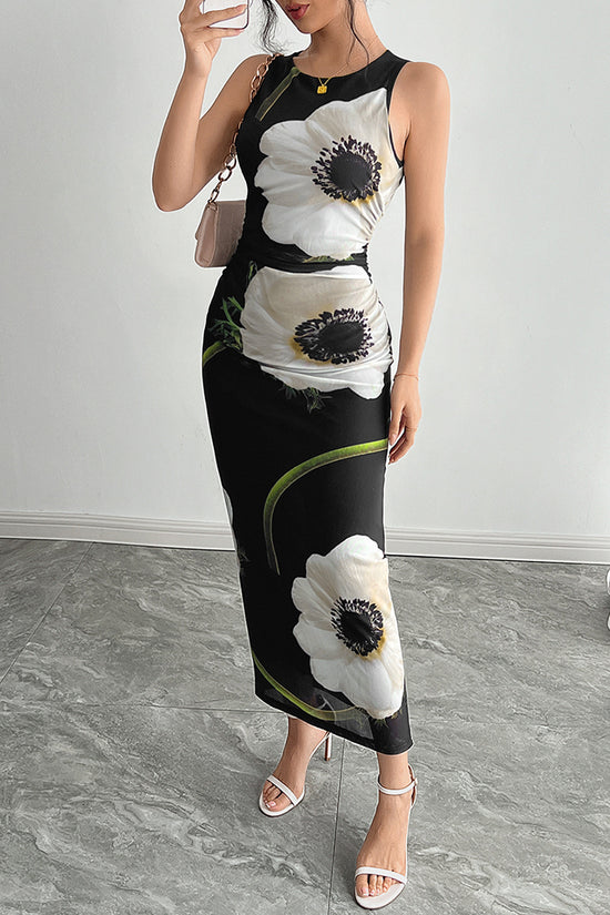 Elegant Floral Maxi Dress