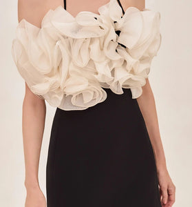 Sleeveless Bodycon Dress with Floral Detail
