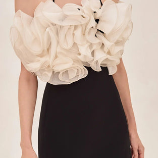 Sleeveless Bodycon Dress with Floral Detail