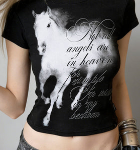 Graphic Script Horse T-Shirt